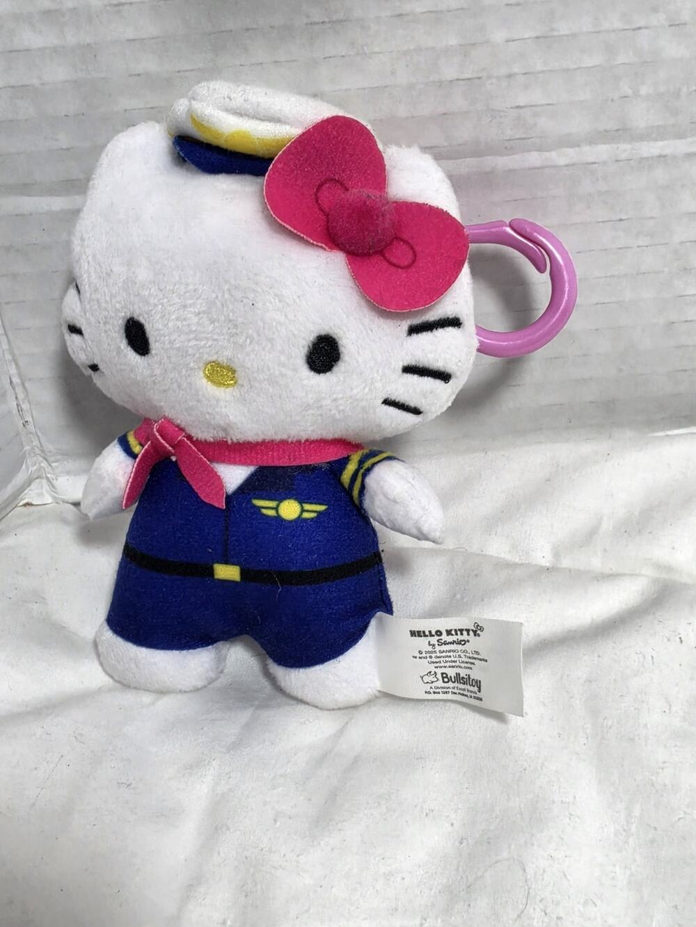 Hello Kitty Bullsitoy Pilot Plush Dangler Dream Job Series Career Retired